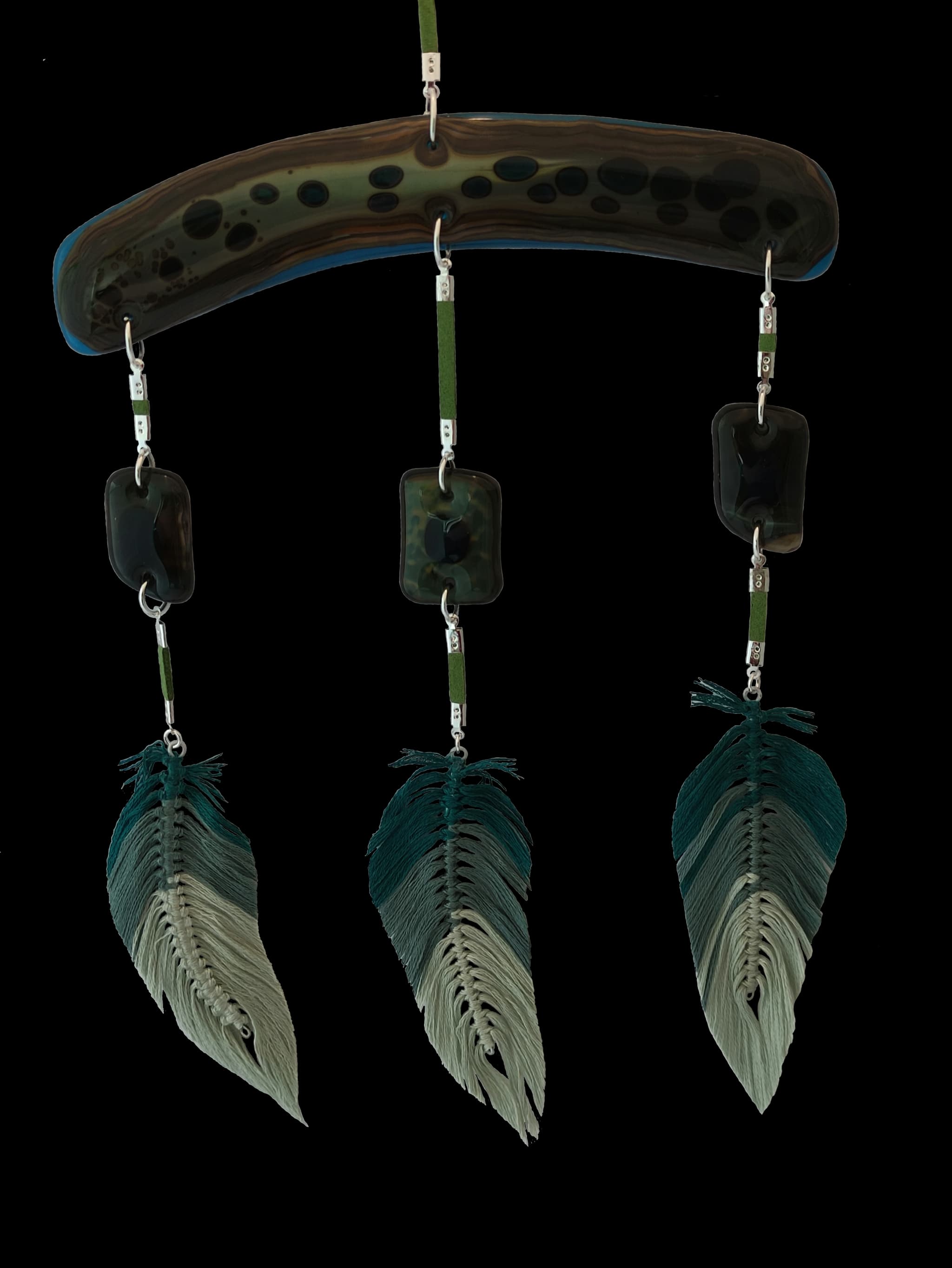 Handcrafted Glass Feather